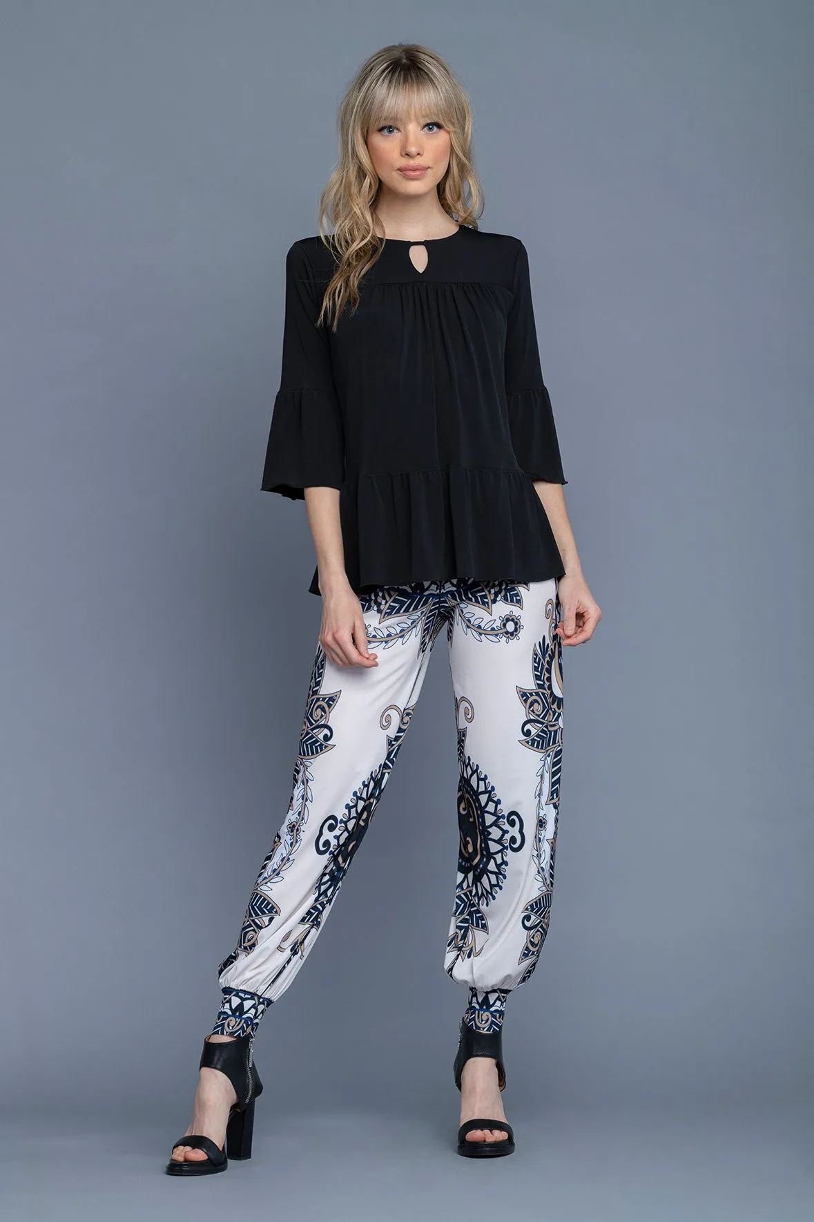 3/4 Sleeve Yoke Tier Top