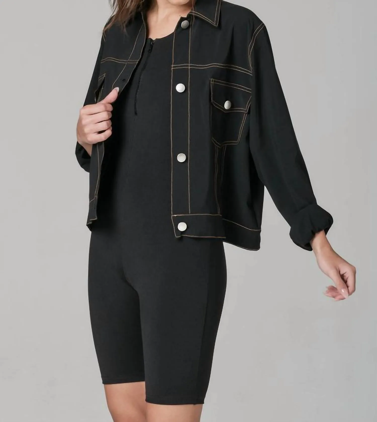 925Fit - Jean In A Bottle Button Down Jacket