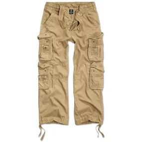Brandit Pure Vintage Elastic Waist Pants, Beige