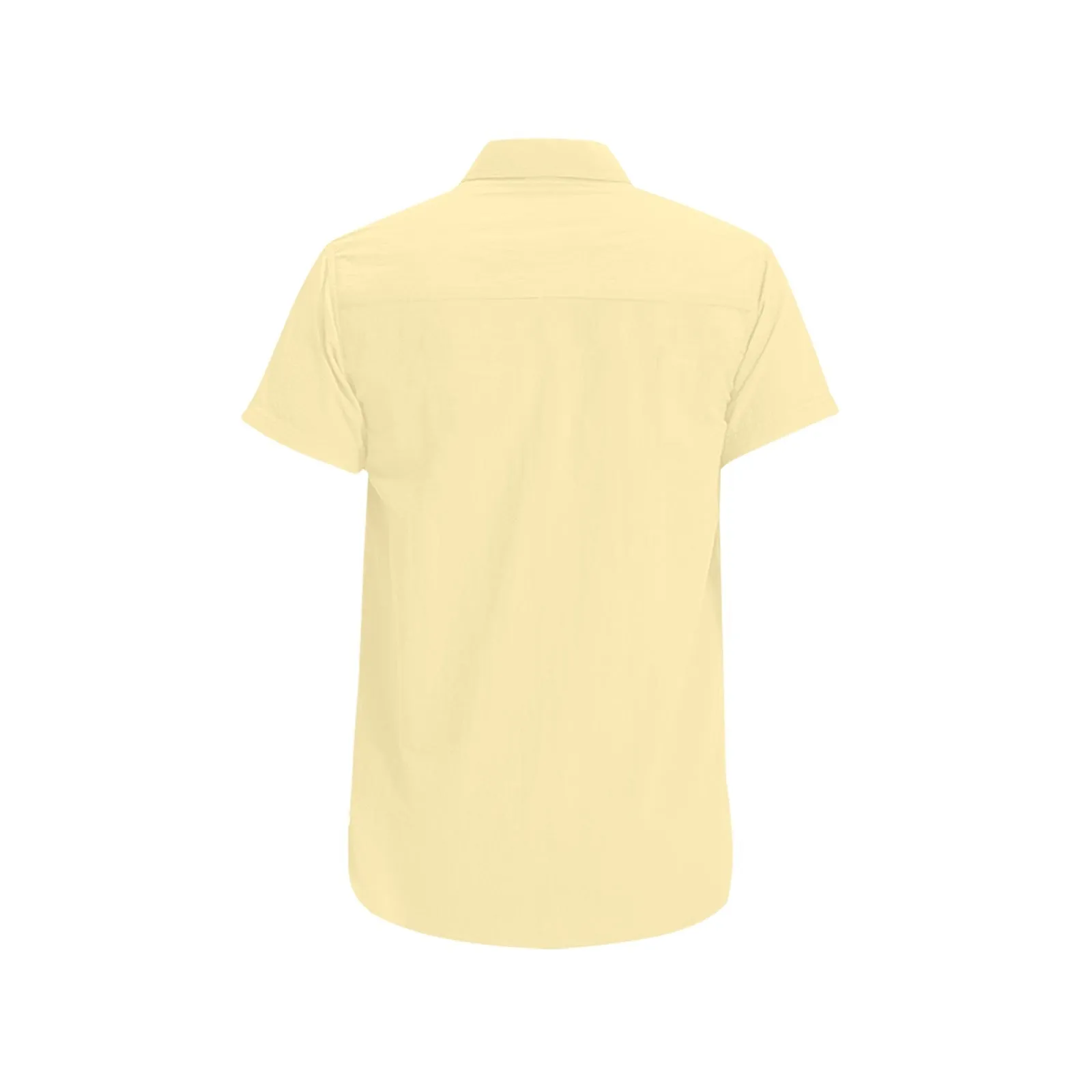 creme solid print 2 Men's Short Sleeve Shirt with Chest Pocket (Model T53)