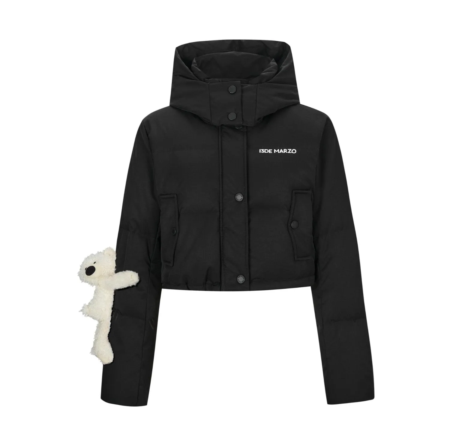 Doozoo Base Down Jacket In Black