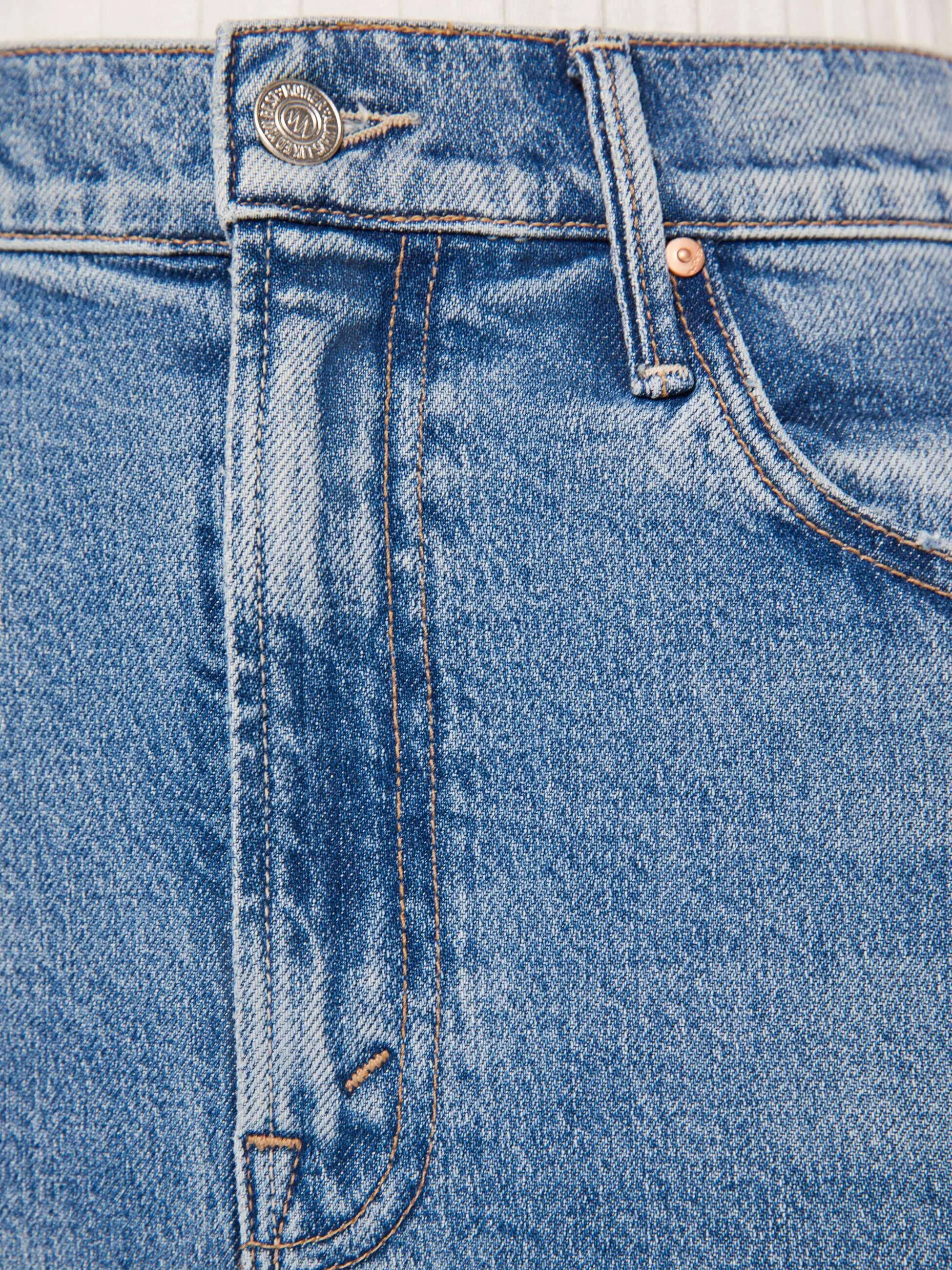 Mother Denim The Split Second Denim Skirt- Strike A Pose